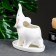 Pot "Elephant Gideon" White, 14.5x7.5x12cm
