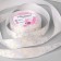 Satin tape with embossing "Marble", 25 mm × 18 ± 1 m, white color/gold No. 001