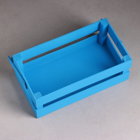 Wooden Kashpo 24.5 × 13.5 × 9 cm "Two Light", two -string, blue giving beautifully-2