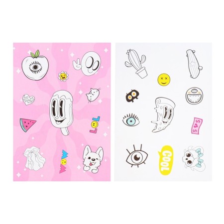 A set of stickers-painters "Tattoo" apple, 3 sheets, A5-1
