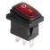 Clavicure switch 250V 6A (3C) On-off Red with mini backlight moisture protection (KCD1-201-4W) Rexant
