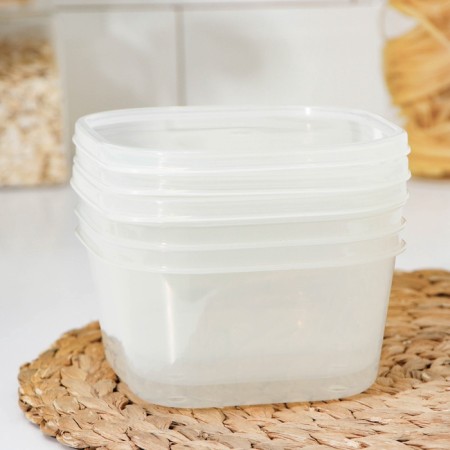 A set of food shares, 3 pcs, 700 ml, square, transparent-5