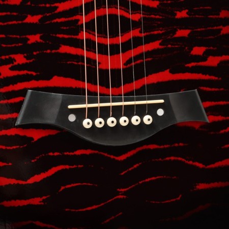 Acoustic guitar Music Life QD-H38Q-HW, red-3