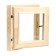 Window, 40 × 40cm, double glass, outer opening, needles