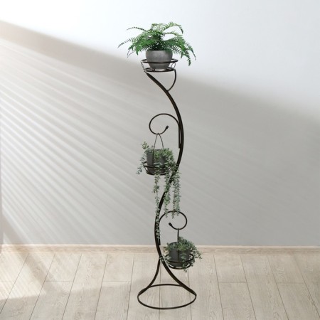 Flowers stand, floor, collapsible, 3 pots, d = 18 cm, bronze-3