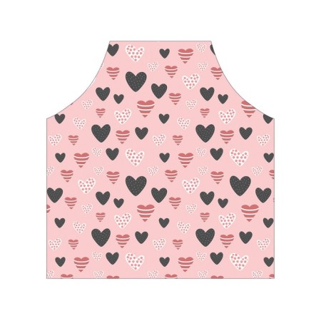 Apron kitchen with a photo print “Assorted hearts”, adjustable, size OS-2