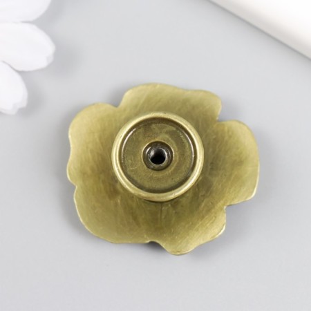 Pen for the casket Metal "Peony" bronze 3.9x4.4x2.5 cm-1