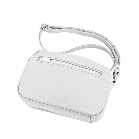 Female bag, artificial leather, white 20x7x14 cm-1