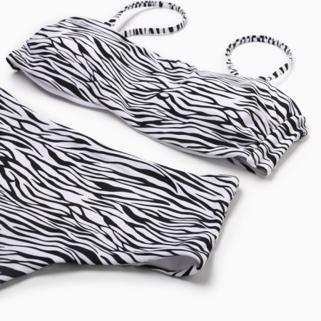 Swimsuit female separate minaku zebra, size 44-4