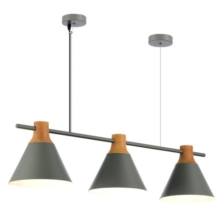 Suspended EVOLUCE lamp. Sle125113-03. Modica. 3x40 watts, E14, 23 cm, gray color-4