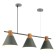 Suspended EVOLUCE lamp. Sle125113-03. Modica. 3x40 watts, E14, 23 cm, gray color