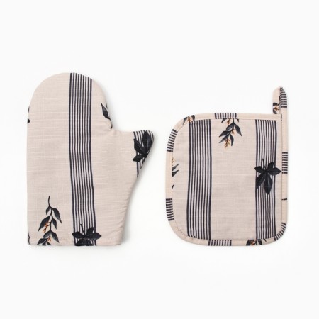 Set of mittens-seizure, sequence of Ethel "Leaves" 100% x/l, reps 220 g/m2-1