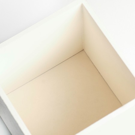Kashpo - wooden box 13.5x13.5x30 cm, white-2