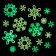 A set of luminous decor "Color Snowflakes"