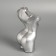 Figure candle Lacked "Women's silhouette", 15 cm, silver