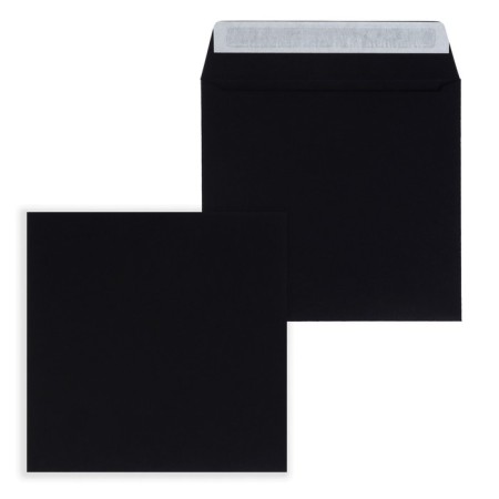 Postal envelope 160 x 160 mm, without telling, without a window, a tear -off tape, 120 g/m, black