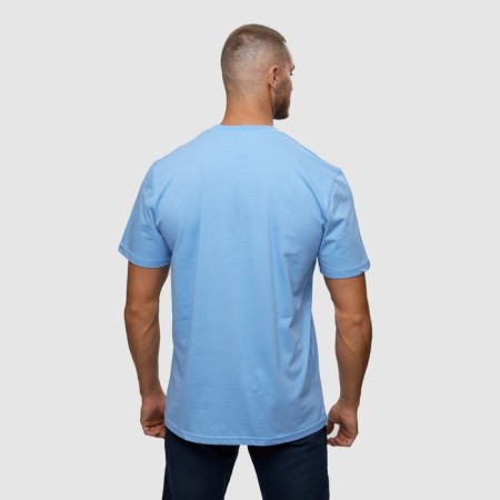 T -shirt male, blue color/print mix, size XL-5