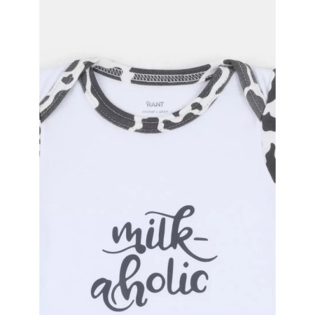 Body Children with short sleeves Rant Milk-Aholic, height 56 ​​cm, white color-2
