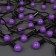 Garland “thread” 20 m with nozzles “balls 1.5 cm”, IP44, dark thread, 200 LED, purple purple, 8 modes, 220 V