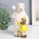 Souvenir Polystone "Bear hugs the baby, with a lollipop" 10.5x11x21 cm