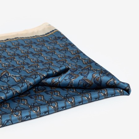 Women's scarf minku rr 70*70 cm, blue color-1