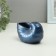 Gypsum vase decorative table "shell", for flowers, dried flowers, 8 × 13x7cm, dark blue