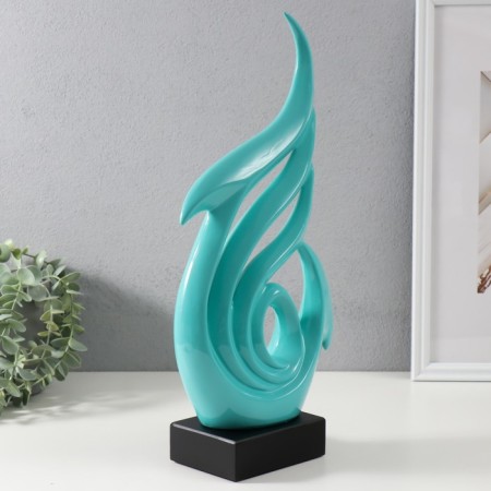 Souvenir Ceramics "Abstraction. Sea arrows" turquoise 7.5x18.5x41 cm-1