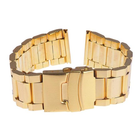 Solomon watch strap, 24 mm, L-18.5 cm, metal, golden-2