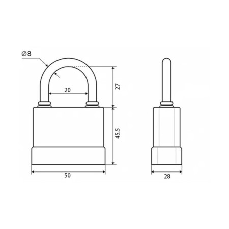 The castle of the hinged Stayer Master, all -weather, 50 mm, plastic protection, hardened puff-1
