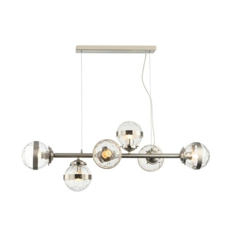 Sugno 6xe27 40W Supply chandelier, size 105x39.5x38-150 cm, Nickel color