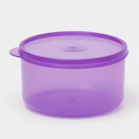 Container Round shares, food, 500 ml, lilac color
