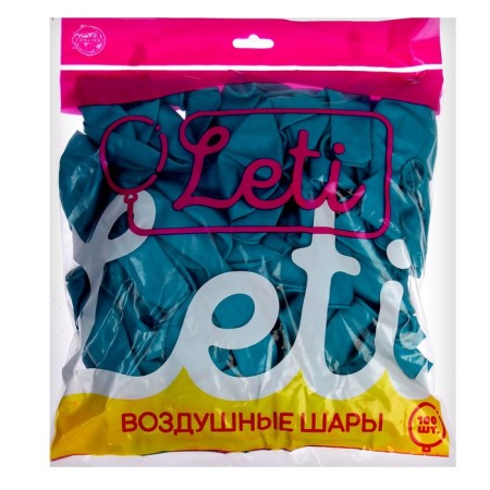 Latex ball 12 ", pastel, set 100pcs., Sea blue color-2