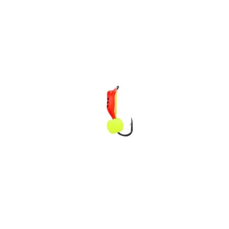Mormyshka column red, lime abdomen + ball lime, weight 0.55 g-1