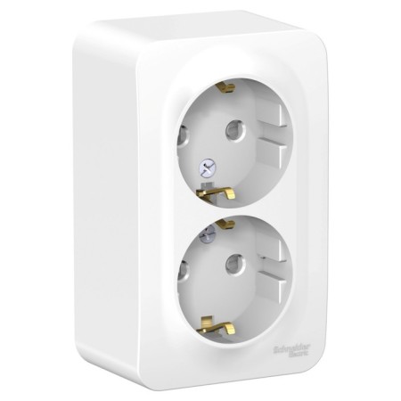 Double SE BLANCA, 16 A, 250 V, invoice, c/k, curtains, ip20, white, Blnra011211