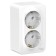 Double SE BLANCA, 16 A, 250 V, invoice, c/k, curtains, ip20, white, Blnra011211