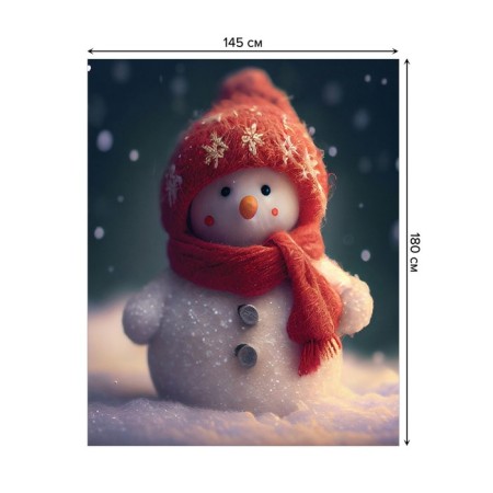 The tablecloth "Snowman", rectangular, oxford, size 145x180 cm-1