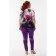 Female trousers, size 52, purple color