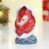 New Year. Symbol 2025. Figure "Snake in the egg" Red, 4x4x7cm