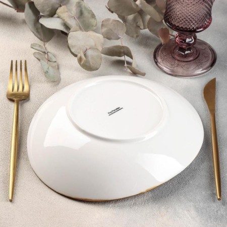 Ceramic serving dish "sapphire", 22 × 19.5 × 3.5 cm, orange color-2