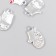 Decor for creativity metal, enamel, rhinestone "Striped mittens" 2.1x1.5 cm