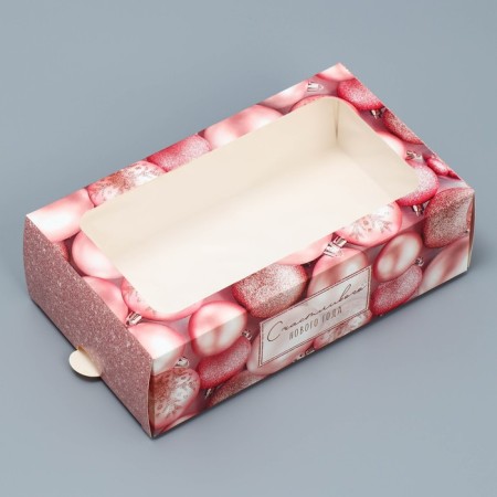 Box for Makarun "Christmas Balls" 18 x 10 x 5.5 cm, New Year-1