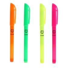 Gel pen, 0.5 mm, black rod, fluorescent body, mix
