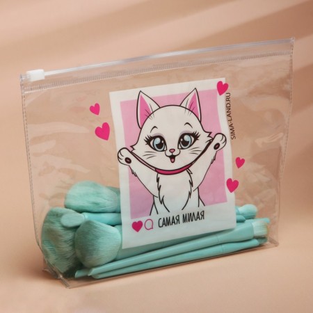 Cosmetic bag from transparent PVC 21 x2 x14 cm "The smallest"-1