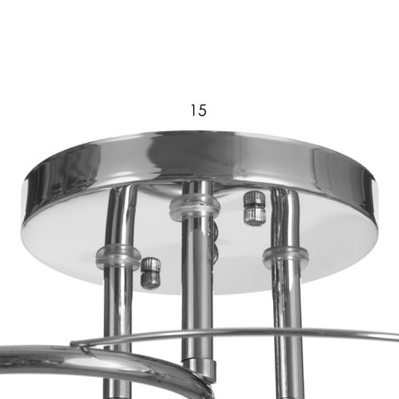 Cauces "Poli" 3x60W E27 chrome 56x56x24cm-4