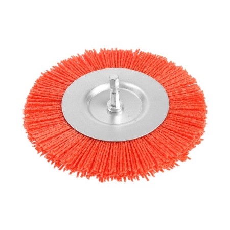 Nylon brush for a tundra drill, with a hairpin, flat, 125 mm