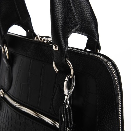 Female bag Textura, tout, average size, black color-7