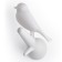 A set of 2 wall hangers sparrow, white color