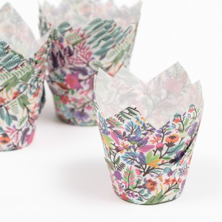 Tulip's baking uniform, watercolor flowers, 5 x 8 cm