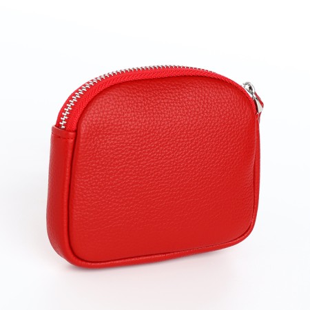 Lightning purse on a zipper, red color-1