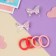 Hair set "Ariel" (4 gum 4 cm, 2 invisibility 5 cm) butterflies, pink